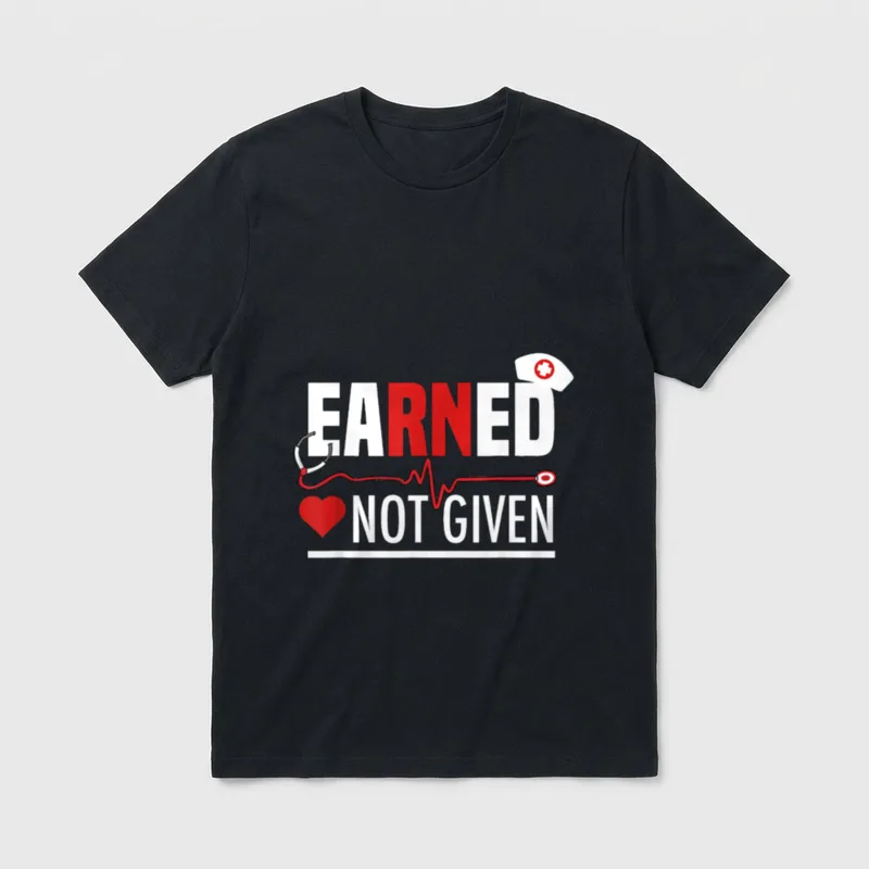 Funny Earned Not Given Night T-Shirt – Classic T-Shirt in Black