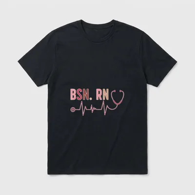 Graduate BSN Registered Nurse Graduation RN T-Shirt – Classic T-Shirt in Black
