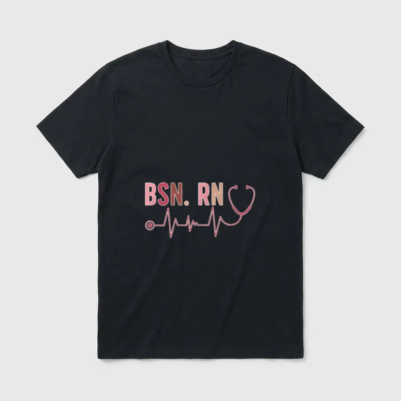 Graduate BSN Registered Nurse Graduation RN T-Shirt – Classic T-Shirt in Black