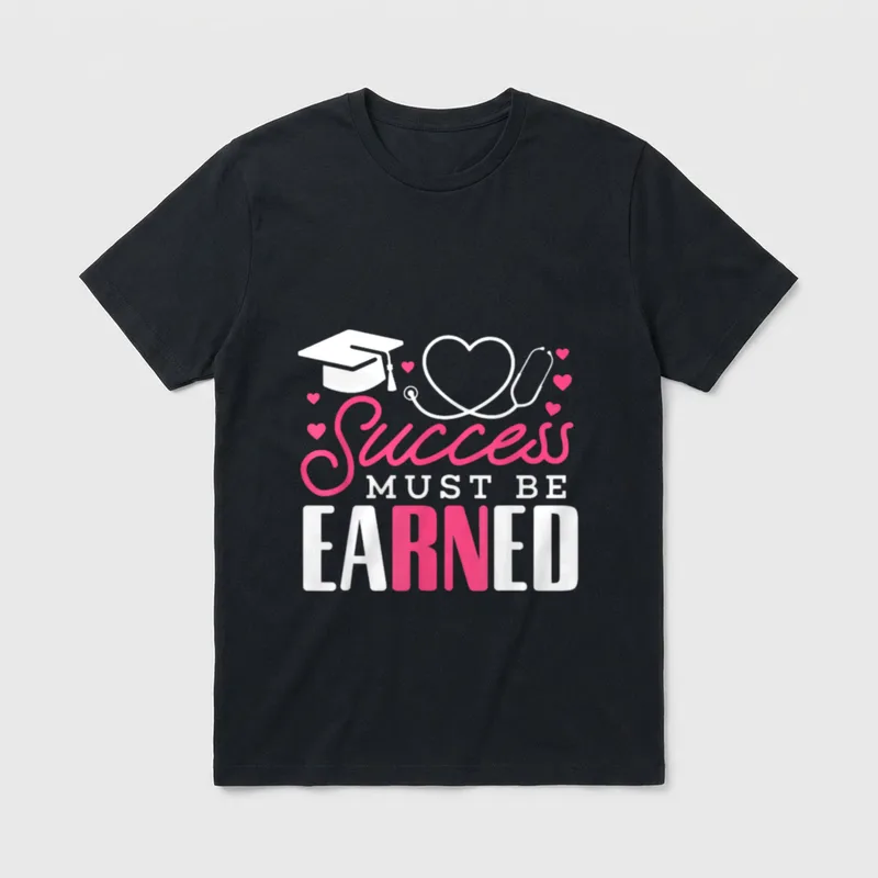 Earned It RN Registered Nurse Nursing T-Shirt – Classic T-Shirt in Black