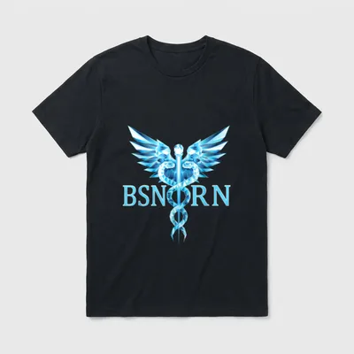 Caduceus Medical Emblem BSN Registered Nurse T-Shirt – Classic T-Shirt in Black