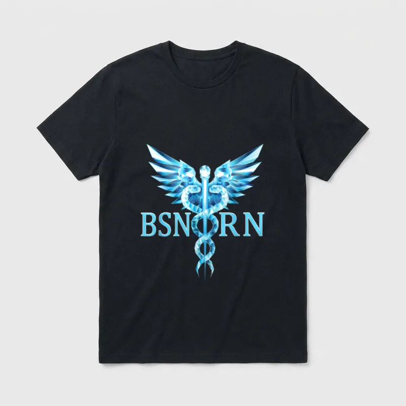 Caduceus Medical Emblem BSN Registered Nurse T-Shirt – Classic T-Shirt in Black