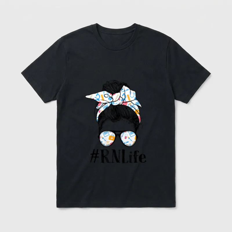 RN Registered Nurse Life Appreciation Day T-Shirt – Classic T-Shirt in Black