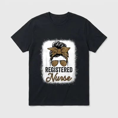 Registered Nurse Appreciation Day Leopard T-Shirt – Classic T-Shirt in Black
