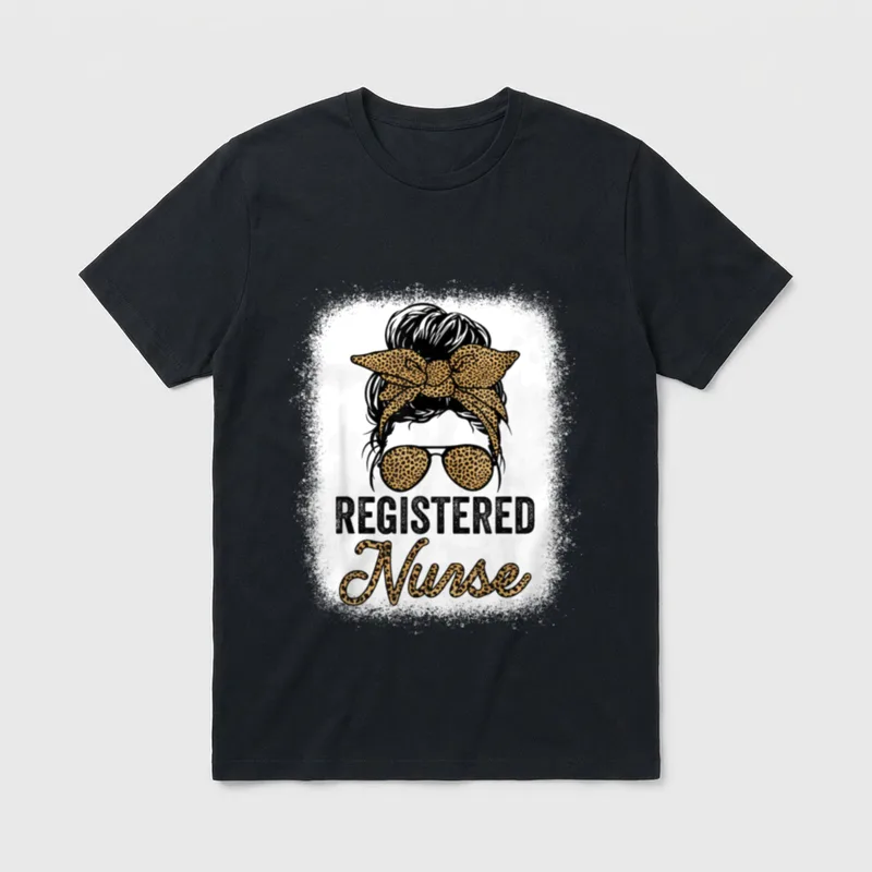 Registered Nurse Appreciation Day Leopard T-Shirt – Classic T-Shirt in Black
