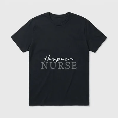 Hospice Nurse Registered RN Emergency Staff T-Shirt – Classic T-Shirt in Black