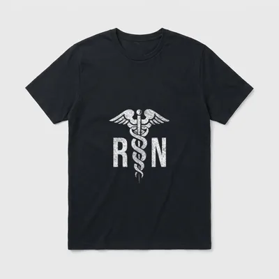 REGISTERED NURSE RN CADUCEUS HEALTH CARE T-Shirt – Classic T-Shirt in Black
