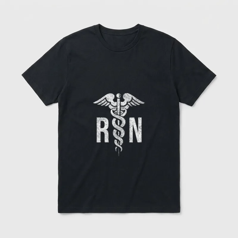 REGISTERED NURSE RN CADUCEUS HEALTH CARE T-Shirt – Classic T-Shirt in Black
