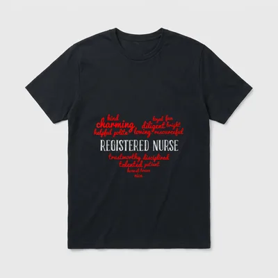 Registered Nurse Lightweight T-Shirt – Classic T-Shirt in Black