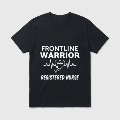 Frontline Warrior 2020 Registered Nurse T-Shirt – Classic T-Shirt in Black