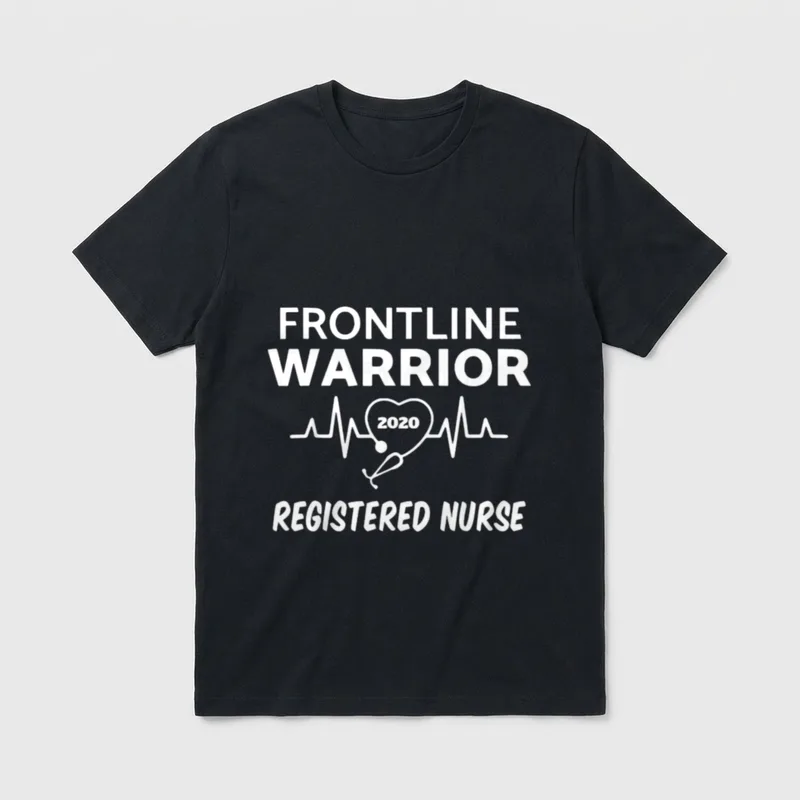 Frontline Warrior 2020 Registered Nurse T-Shirt – Classic T-Shirt in Black