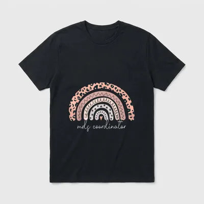 Mds Coordinator Leopard Rainbow RN Registered T-Shirt – Classic T-Shirt in Black