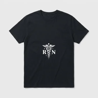 Registered Nurse RN Caduceus Medical Symbol T-Shirt – Classic T-Shirt in Black