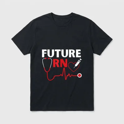 Future RN Nurse Nursing Student Registered T-Shirt – Classic T-Shirt in Black