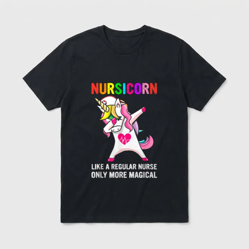 UnicoRN Registered Nurse Funny NursicoRN Rainbow T-Shirt – Classic T-Shirt in Black
