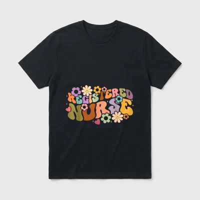 Registered Nurse Groovy RN Nursing Life T-Shirt – Classic T-Shirt in Black