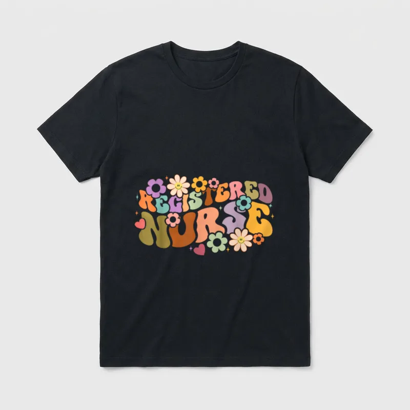 Registered Nurse Groovy RN Nursing Life T-Shirt – Classic T-Shirt in Black