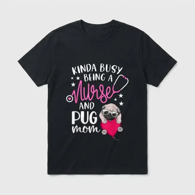 Kinda Busy Being a Nurse T-Shirt – Classic T-Shirt in Black