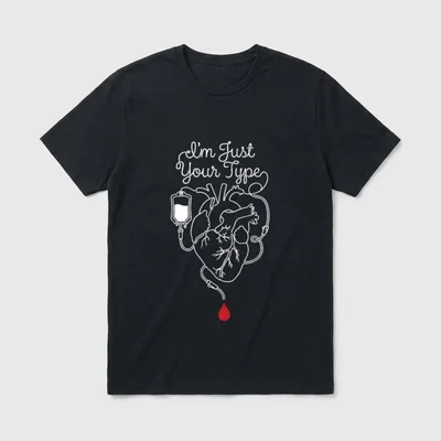 Type Phlebotomist Phlebotomy Blood Nurse RN T-Shirt – Classic T-Shirt in Black