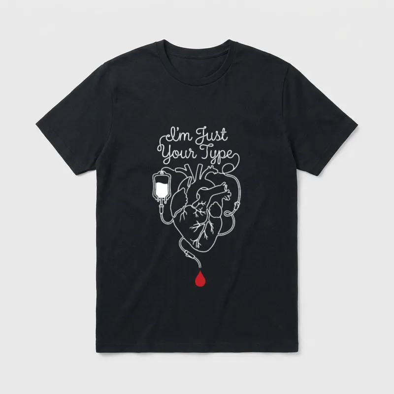 Type Phlebotomist Phlebotomy Blood Nurse RN T-Shirt – Classic T-Shirt in Black