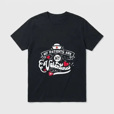 My Patients Are Valentines RN Nurse T-Shirt – Classic T-Shirt in Black