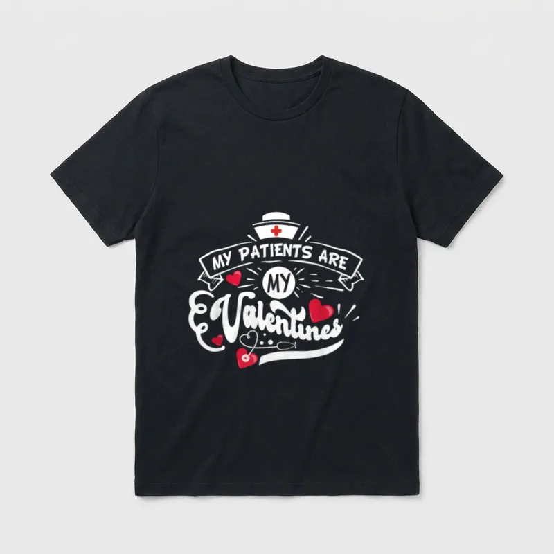My Patients Are Valentines RN Nurse T-Shirt – Classic T-Shirt in Black