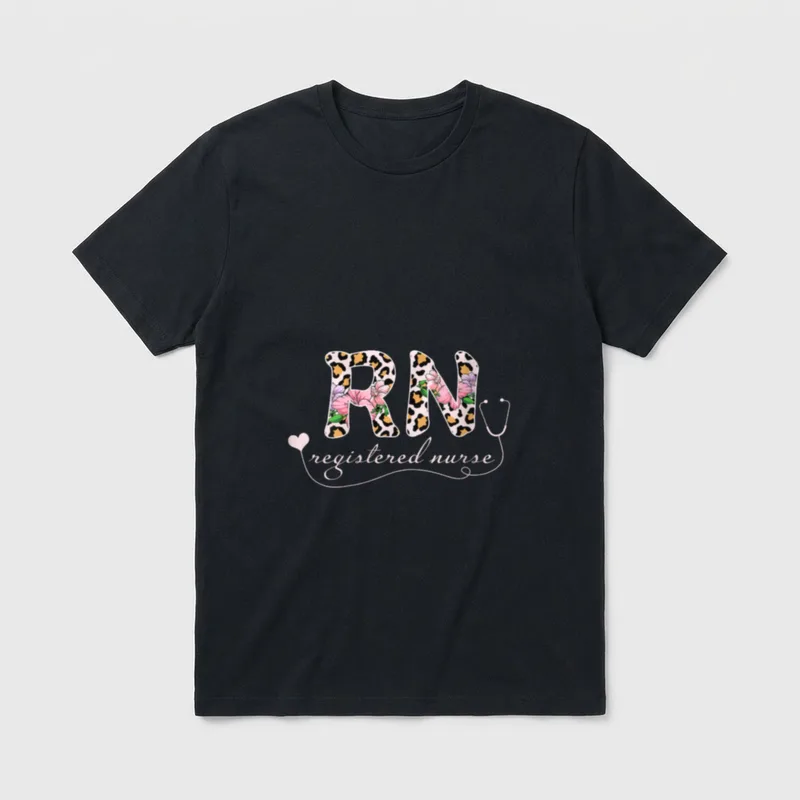 RN Nurse Tie Dye Registered Life T-Shirt – Classic T-Shirt in Black