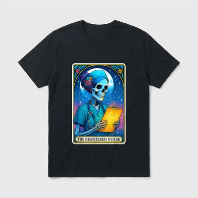 The Registered Nurse Tarot Card Lightweight T-Shirt – Classic T-Shirt in Black