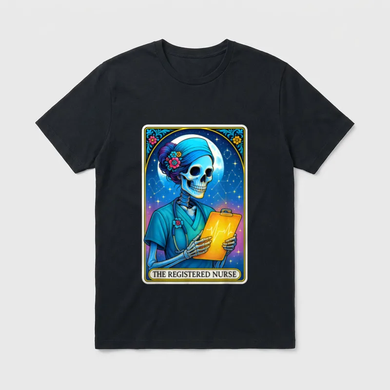 The Registered Nurse Tarot Card Lightweight T-Shirt – Classic T-Shirt in Black