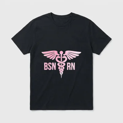 Graduate BSN RN Graduation Registered Awesome T-Shirt – Classic T-Shirt in Black