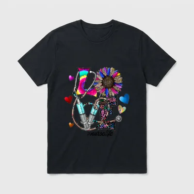 Nurse Life for Registered Leopard T-Shirt – Classic T-Shirt in Black