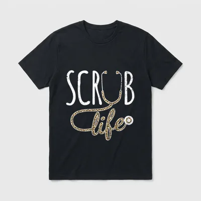 Scrub Life for a Registered Leopard T-Shirt – Classic T-Shirt in Black