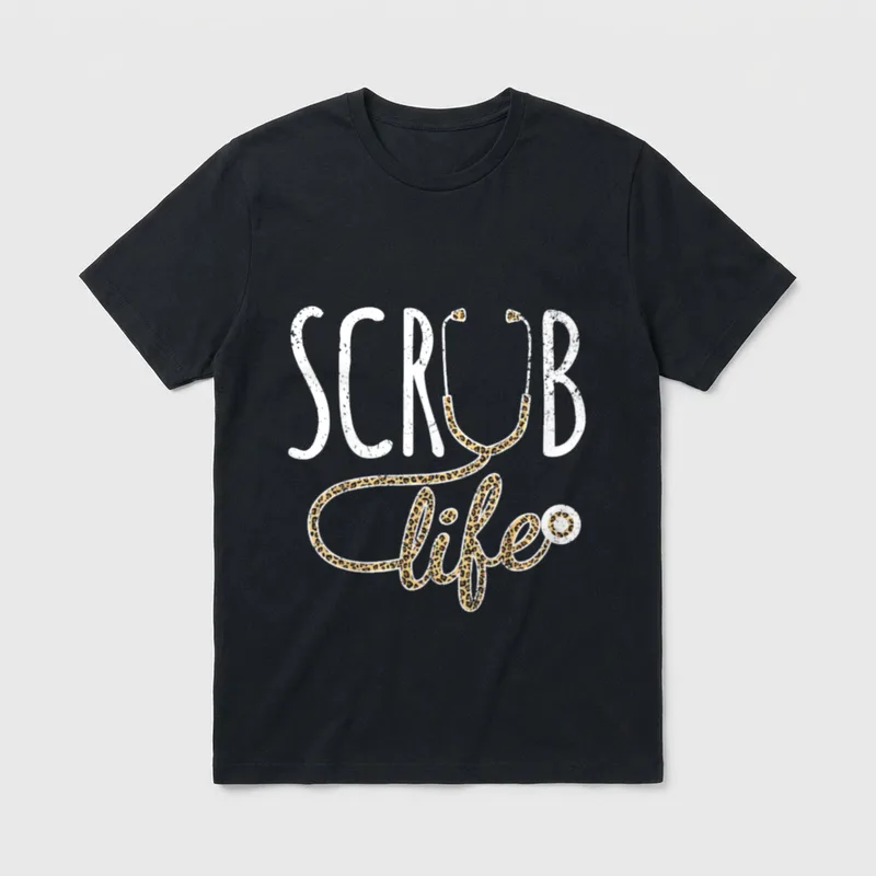 Scrub Life for a Registered Leopard T-Shirt – Classic T-Shirt in Black