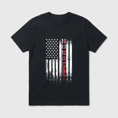 Thin Red Line Nurse Registered T-Shirt – Classic T-Shirt in Black