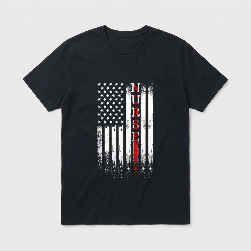 Thin Red Line Nurse Registered T-Shirt – Classic T-Shirt in Black