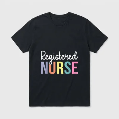 Registered Nurse Stethoscope Nursing RN Staff T-Shirt – Classic T-Shirt in Black