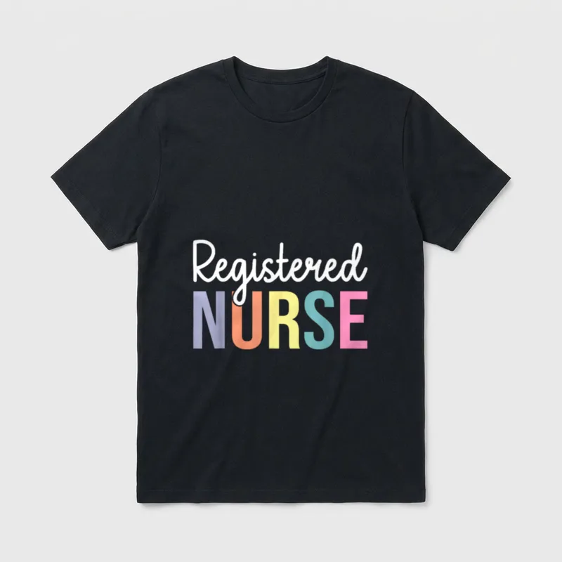 Registered Nurse Stethoscope Nursing RN Staff T-Shirt – Classic T-Shirt in Black