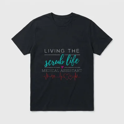 Scrub Life Medical Assistant Vintage Nurse T-Shirt – Classic T-Shirt in Black
