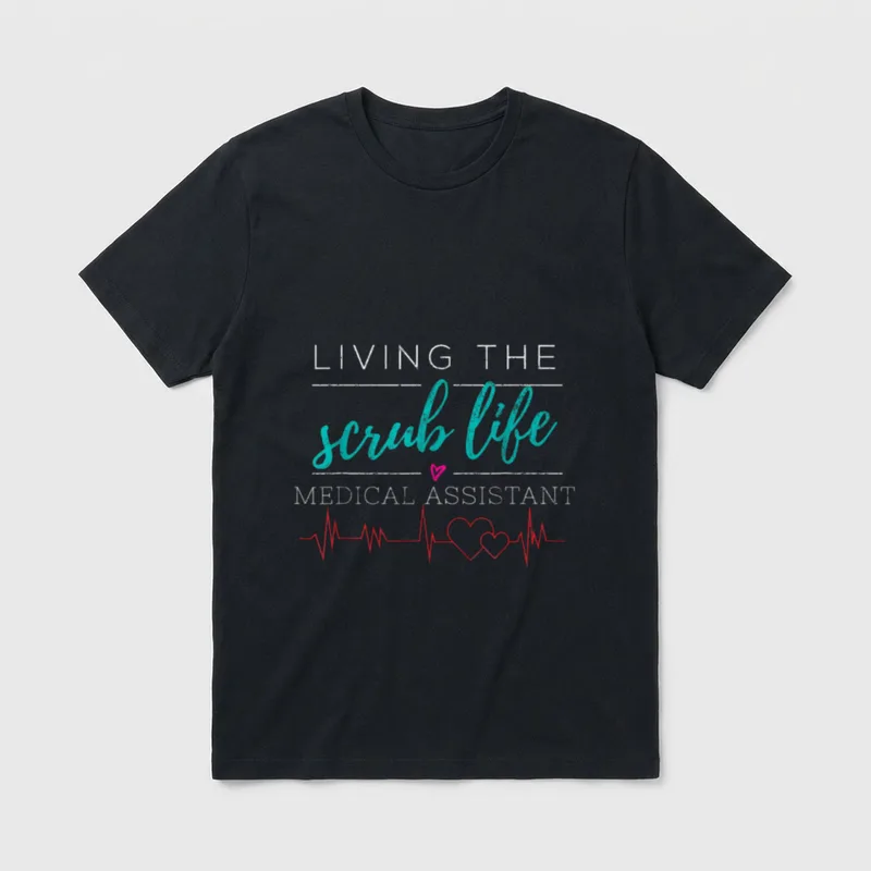 Scrub Life Medical Assistant Vintage Nurse T-Shirt – Classic T-Shirt in Black