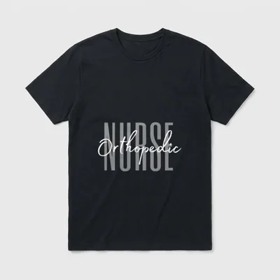 Orthopedic Nurse Ortho Life Registered RN T-Shirt – Orthopedic script over block nurse lettering – Classic T-Shirt in Black