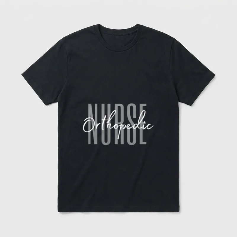 Orthopedic Nurse Ortho Life Registered RN T-Shirt – Orthopedic script over block nurse lettering – Classic T-Shirt in Black