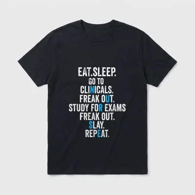 Funny Nursing School Graduation RN T-Shirt – Classic T-Shirt in Black