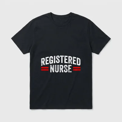 Registered Nurse Gratuated Gratuation RN T-Shirt – Classic T-Shirt in Black