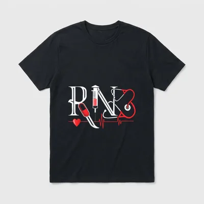 Funny Cute RN Registered Nurse T-Shirt – Classic T-Shirt in Black