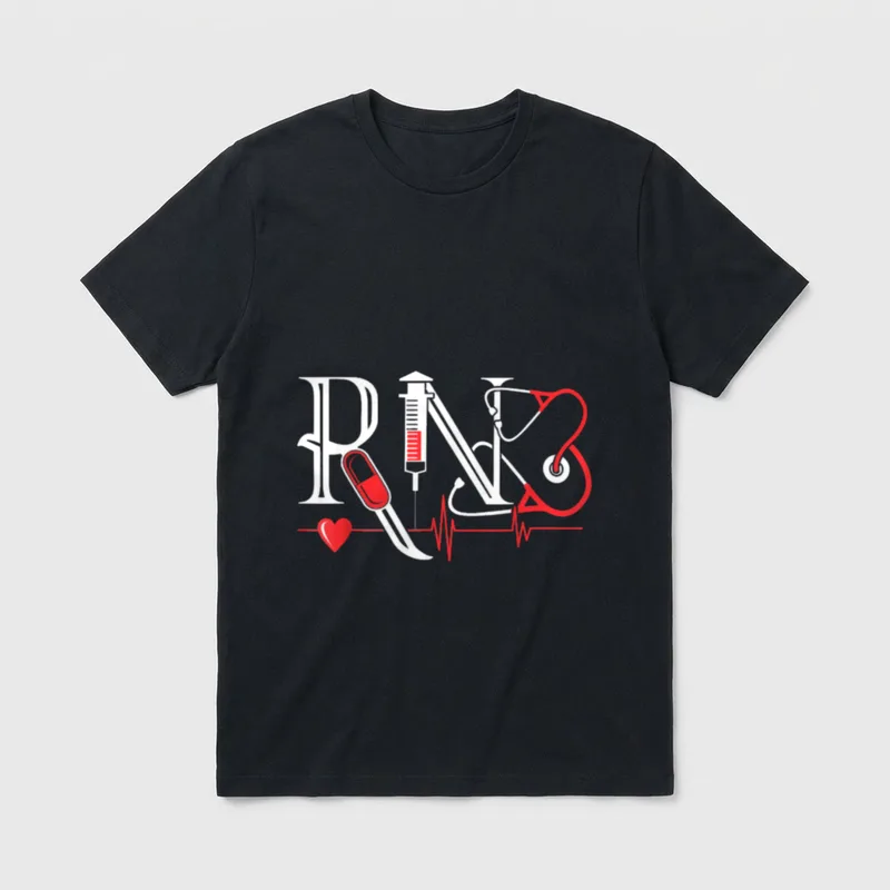 Funny Cute RN Registered Nurse T-Shirt – Classic T-Shirt in Black