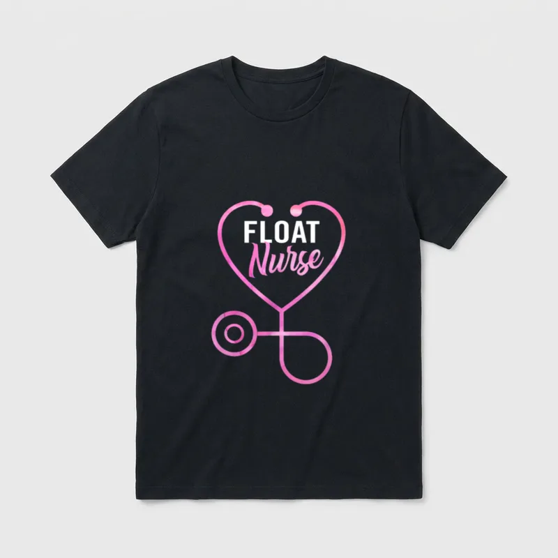 Float Nurse RN Pool Registered T-Shirt – Classic T-Shirt in Black