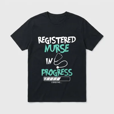 Registered Nurse in Progress Loading RN T-Shirt – Classic T-Shirt in Black