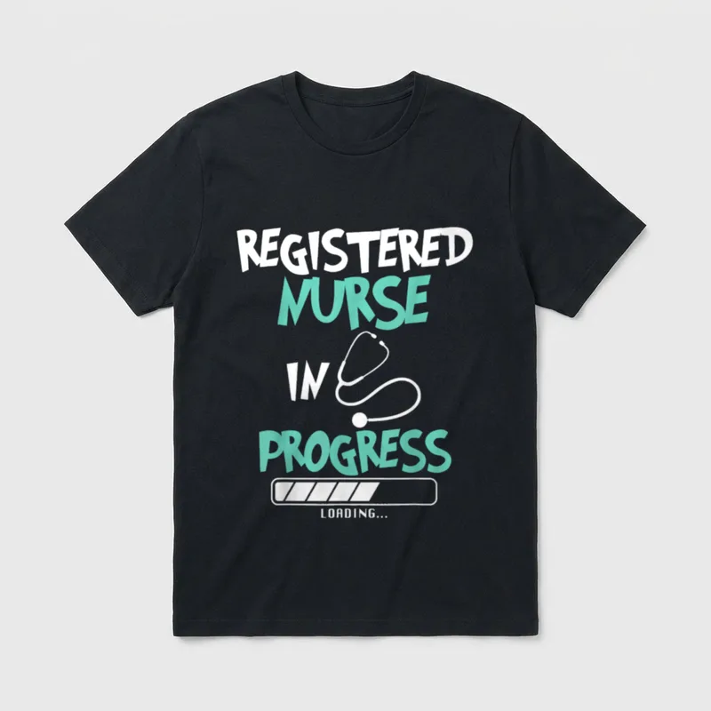Registered Nurse in Progress Loading RN T-Shirt – Classic T-Shirt in Black