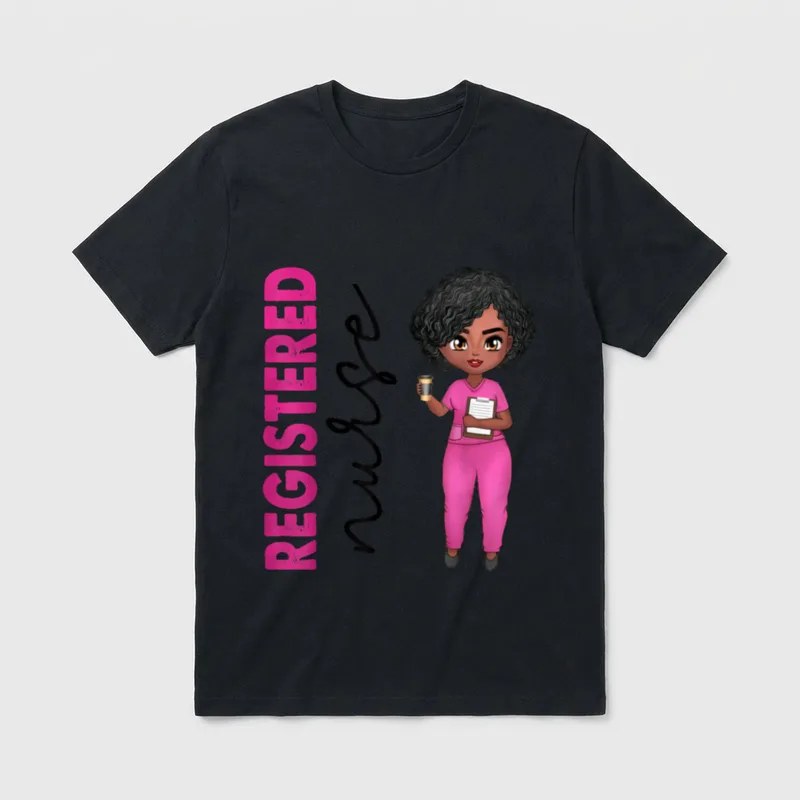 Black African American Registered Nurse Healthcare T-Shirt – Classic T-Shirt in Black