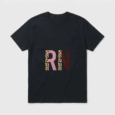 RN Nurse Leopard Print Registered Who T-Shirt – Classic T-Shirt in Black